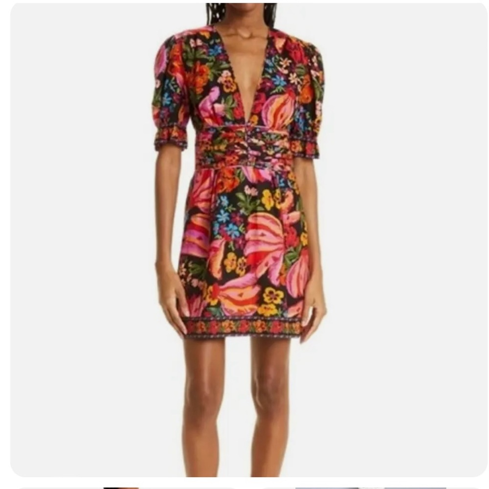 Farm Rio Spring Banana Mini Dress